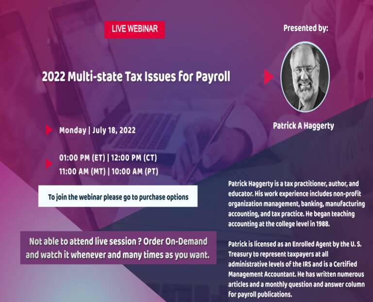2022 Multi-state Tax Issues for Payroll