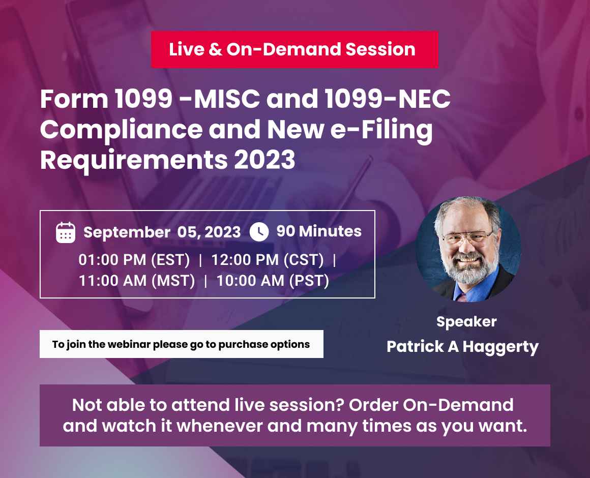 Form 1099 MISC and 1099NEC Compliance and New eFiling Requirements 2023