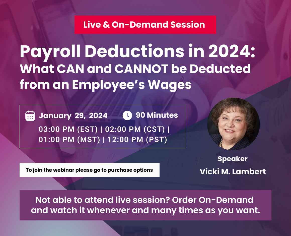 Payroll Deductions in 2024 What CAN and CANNOT be Deducted from an