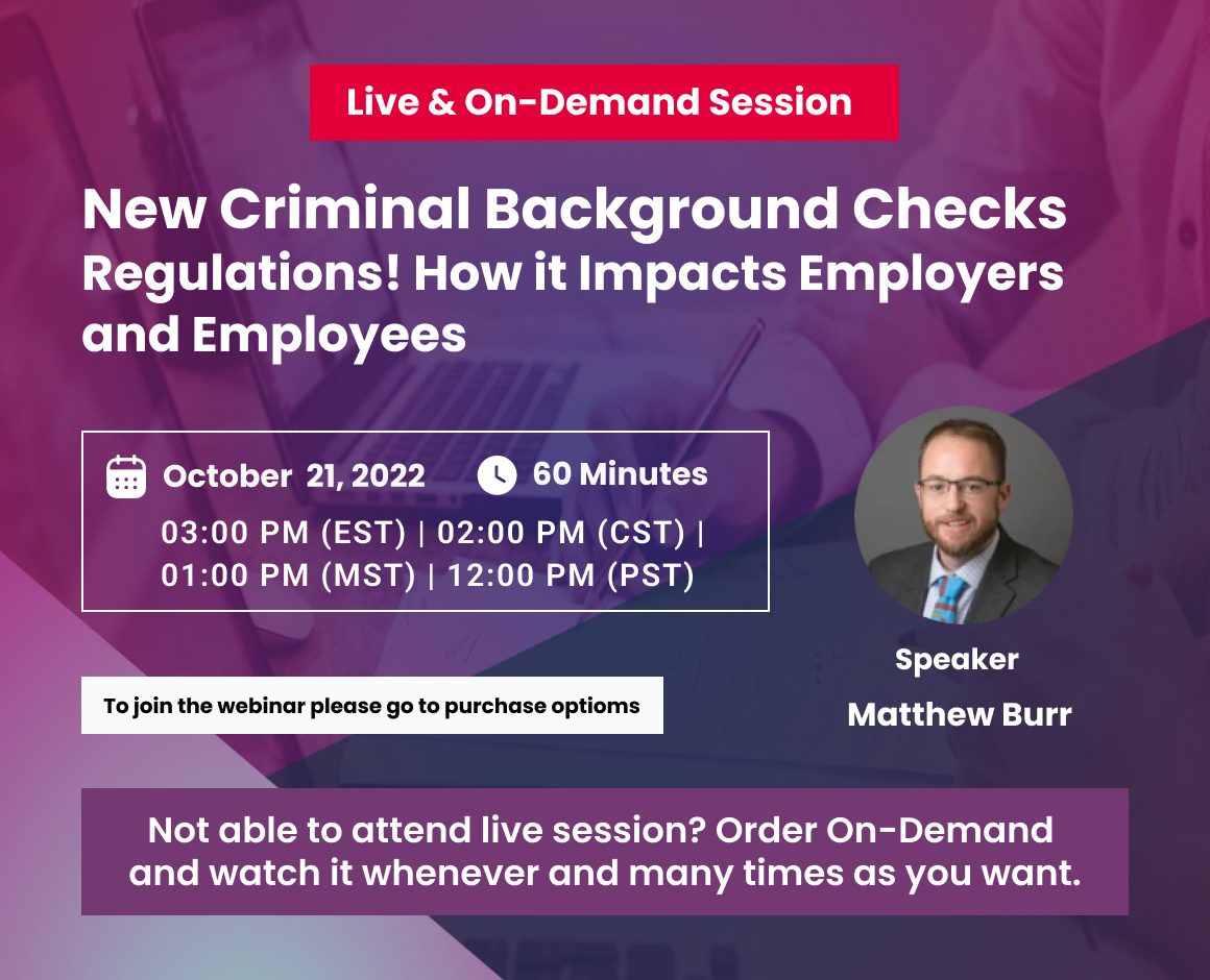 New Criminal Background Checks Regulations! How it Impacts Employers and Employees