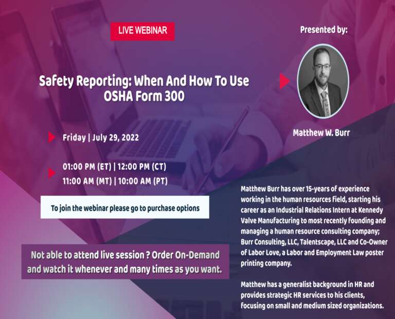 Safety Reporting: When And How To Use OSHA Form 300