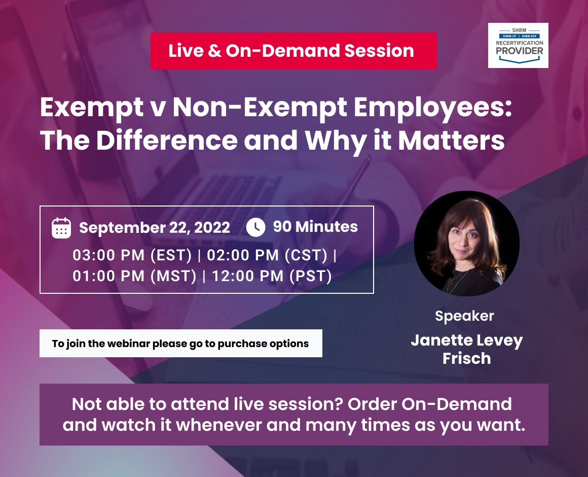 Exempt v Non-Exempt Employees: The Difference and Why it Matters