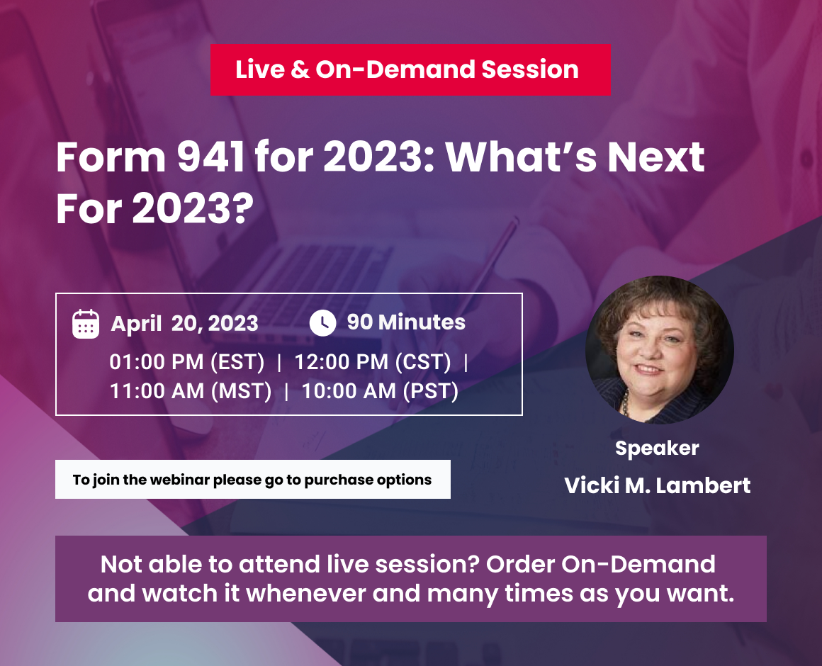 Form 941 for 2023: What’s Next For 2023?