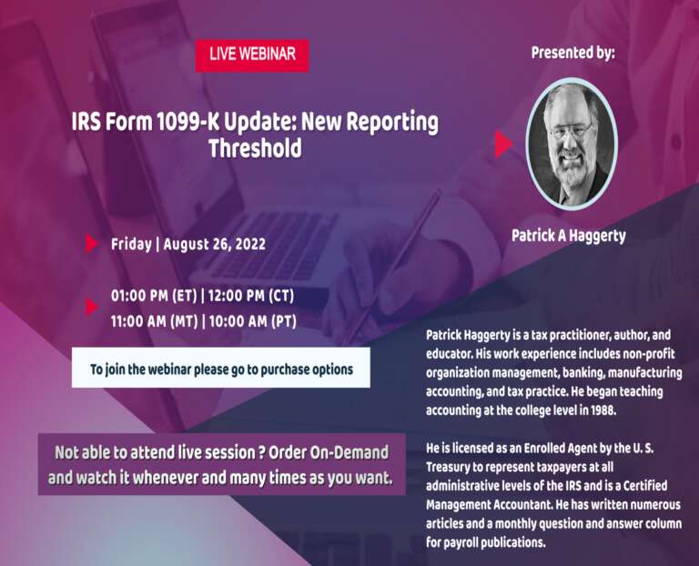 IRS Form 1099-K Update: New Reporting Threshold